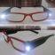 2016 reading glasses with led light Telescopic eyeglasses