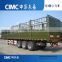 CIMC 3 Axles Fence Cargo Semi Trailer with Gooseneck Style Optional for Livestock / Cow / Cattle / Coal Transportation