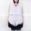 Women real fur vest knitted raccoon fur vest KZ160002