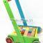 Multi colour Wooden baby walker with blocks