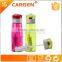 OEM logo 530ml plastic straw carbon alkaline water bottle