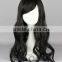 Synthetic Dark Long kinky Wavy wig N443