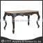 country style black wood dining table