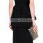 Plain black pleated skirt backless braces skirt evening dress