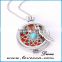 DIY silver round hollow fragrance oil diffuser necklace pendant wholesale fashion Aromatherapy necklace