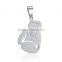 Rellecona 316l stainless steel fist design pendant necklace ,silver color jewelry