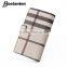 vertical stripes credit card and ID card holder long style leather