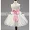 New Sleeveless Waist Chiffon Dress Girls Toddler Flower Tutu Layered Princess Party Bow Kids Formal Dress Girls Evening Dresses
