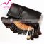 PU pouch good price professional makeup brush sets 24pcs cosmetic brush kit free sample