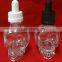 beauty cosmetics skull jars with childproof glass dropper