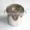 34Liter New condition Stainless Steel 304Material Milk Barrel with Lid for Goat Milking Machine
