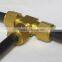 Threaded type brass or stainless steel SS T connectors with ferrule set