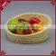 Cusotm size oblique mouth design 100% hand woven fruit vegetable plastic wicker basket
