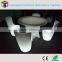 rechargeable battery operated led dining table and chair with color change