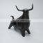 Resin matt black interior decorative bull statue