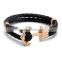 fashion accessories bracelet woman 2017 leather bracelet anchor bracelet