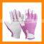 Pink Gardening Gloves With Goatskin Hand Protection Safety Work Gloves Fashionable Ladies Garden Gloves