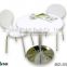 Durable round glass coffee table, office tempered glass convenient table