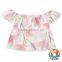 Cartoon Animals Graffiti Design Baby Tops Stylish Girls Off The Shoulder Cotton Tops