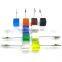 alligator place card holder memo clips with square resin base, ten different colors , 10 of each set,115mm tall