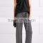 Wholesale Women Apparel V-neck Casual Black Broderie Anglaise Linen and Cotton-blend Camisole(DQE0387T)