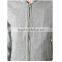blank gray color cotton zipper sweatshirt no hood for young men