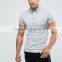 Custom Short Sleeve Two Button Placket Grey men's Cotton/Spandex 200gsm Casual Slim Fit Anti Shrink Polo T-Shirt
