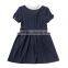 2017 New Summer School Children High Waisted Skirt Student Girl Doll Collar Dress Custom