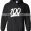 100% cotton pullover hoodie with logo,White Logo Hooded Sweatshirt
