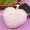 Myfur Korea Style High Quality Rex Rabbit Fur Heart Pattern Keychain Bag Charm Car Pendant Accessory