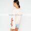 Relaxed fit cotton clothing kimono sleeve embroidered hoodie for women