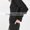 Women Fashionable Wearing Black Distressed High Waisted Denim Shorts