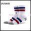 Stripe jacqaurd calf fashion design elite baskeball socks for men