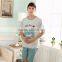 Han edition couples in spring and summer with short sleeves pajamas girl lovely cartoon loose big yards suit men's leisure house