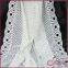 White guipure lace fabric, embroidered chemical lace