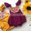 B22298A Baby romper Summer baby pretty floral lace backless rompers