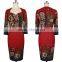 Retro Flower Print Casual Party Pencil Sheath Vestidos Dress