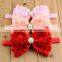 hot sell Baby Headband CHIFFON ROSE bow Tiara hair band