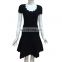 Irisfox L1052 high quality 90% rayon thick material black scalloped prom dress 2018