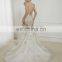 C5021 Silver-gold lace flower with crystal india mermaid bridal wedding dress