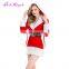 Best Sale Velvet Flirty Santa Claus Contain Waist Sock Shoes Christmas Dress