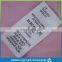 Hot sale washing symbols printed clothing labels for clothing