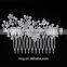 New Women Silver Bridal Wedding Flower Crystal Rhinestones Pearls Hair Clip Comb