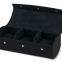Deluxe PU leather watches jewelry box 3 watches storage box with embossed logo