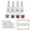 French and gradient effect organic dipping powder for nail back gel top gel activator