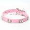 Best selling pu material dog fancy collar colorful rhinestone pet collars
