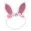 Baby Girl Rabbit Ear Headbands Cute Easter Day Bunny Nylon Hairbands 6colors
