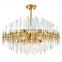 Luxury Modern Large Brass Gold Crystal Chandelier Lighting for Hotel