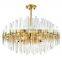 Luxury Modern Large Brass Gold Crystal Chandelier Lighting for Hotel