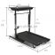 Folding thin fitness treadmill with desk adjustable and electric walking treadmill, walking dc motor for treadmill